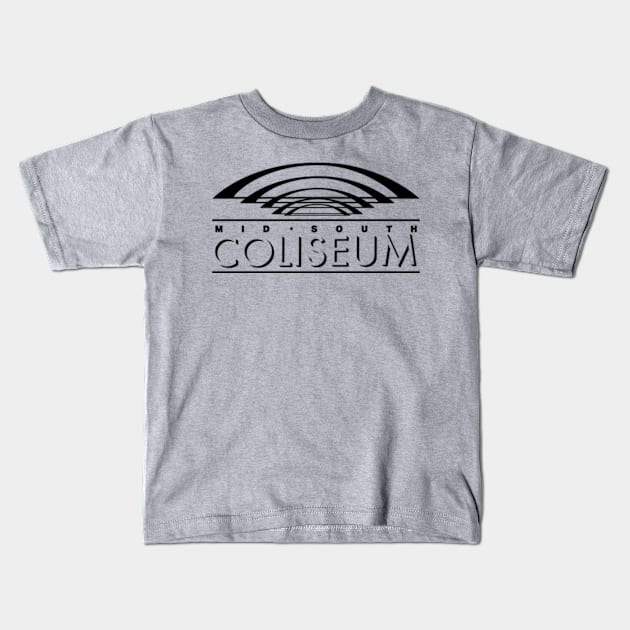 Mid South Coliseum Kids T-Shirt by deadright